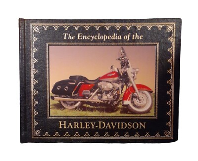The Encyclopedia of the Harley  Davidson Henshaw and Kerr Leather Bound Gold-image