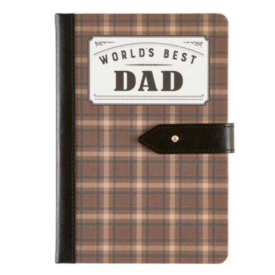 Faux Leather Bound Lined Journal with Strap Closure, 6 x 8, Best Dad - Pack of 4-image