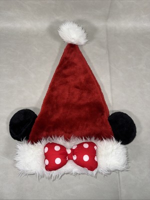 NWT Vintage Adult Walt Disney World Parks Minnie Mouse Christmas Santa Hat 2003-image
