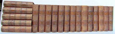 1893–1911 19 volumes DANISH ENCYCLOPEDIA complete ILLUSTRATED antique DECORATIVE-image