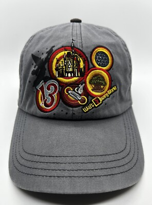 2013 Walt Disney World Believe In Magic Cap Hat Adult Adjustable Gray Cotton-image