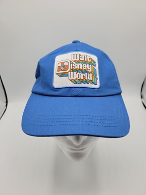 Walt Disney World Retro Rainbow Logo Blue Adjustable Hat *NWT-image