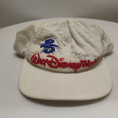 Vintage Goofy's Hat Co Corduroy Walt Disney World 25th Anniversary Strapback Hat-image