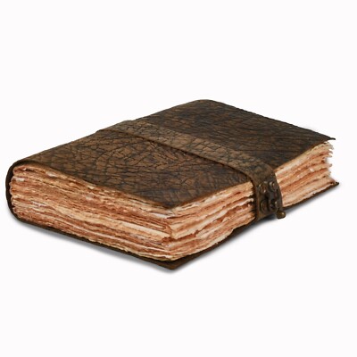 Leather Vintage Texture Journal for Men & Women - Handmade Paper, Lock Closure-image