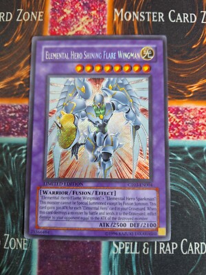 Yu-Gi-Oh! Elemental Hero Shining Flare Wingman CT03-EN004 Limited Secret NM/LP b-image
