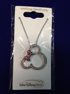 Disney Arribas Necklace Minnie Icon W/Bow Made with Crystals from Swarovski-image