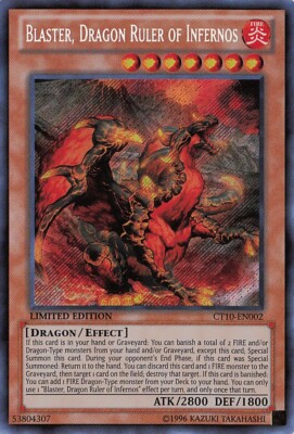 Yu-Gi-Oh! Blaster, Dragon Ruler of Infernos CT10-EN002 Limited Edition Secret NM-image