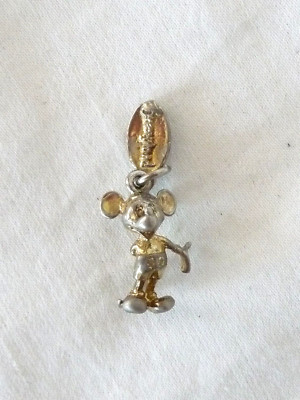 Vintage Sterling Silver 925 MICKEY MOUSE DISNEYLAND WALT DISNEY WORLD TAG charm-image