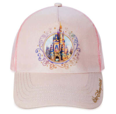 Walt Disney World 50th Anniversary Iridescent Pink Cinderella Castle Hat-image