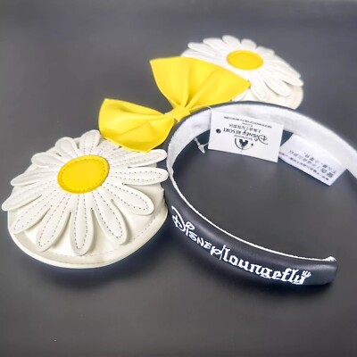 Loungefly Disney Parks Yellow Daisy White Chrysanthemum Minnie Ears Headband-image