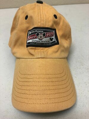 Yellow Mickey Mouse Walt Disney World Hat Cap Adjustable c24-image