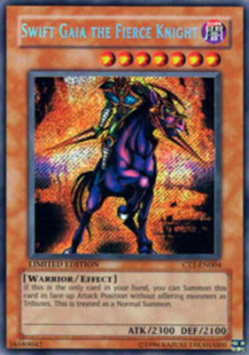 2x Moderately Played Swift Gaia the Fierce Knight - CT1-EN004 - Secret Rare - Li-image