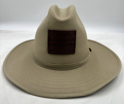Vintage Walt Disney World Large Safari Hat Mickey Mouse Leather Patch USA-image