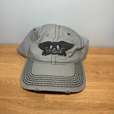 Walt Disney World Aerosmith Rock ‘n’ Roller Coaster Distressed Grey Gray Hat Cap-image