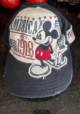 Walt Disney World Hat Mickey Mouse USA 1928 Cap Fitted One Sz Fits All NWOT-image