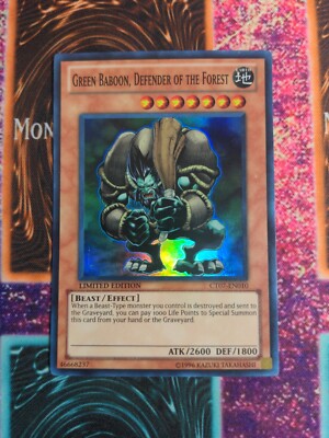Yu-Gi-Oh! Green Baboon, Defender of the Forest CT07-EN010 Limited Super NM-image