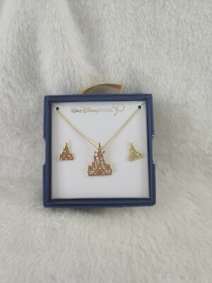 2021 Walt Disney World 50th Anniversary Castle Necklace & Earring Jewelry Set-image