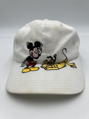 Vintage Mickey Mouse Pluto Walt Disney World  Adjustable Snapback Dad Hat Cap-image