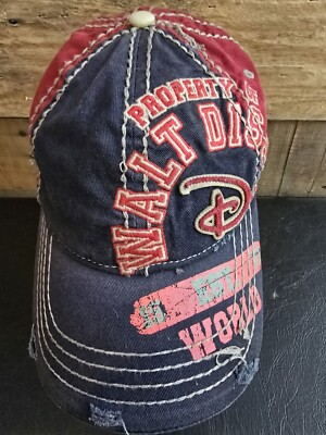 Disney Parks Property Of Walt Disney World Adjustable Ball Cap Hat Distressed-image