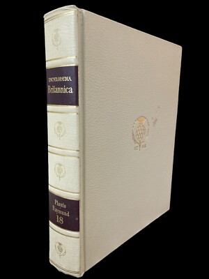 Encyclopedia Britannica 1964 32nd Edition Cream Faux Leather Volume 18-image