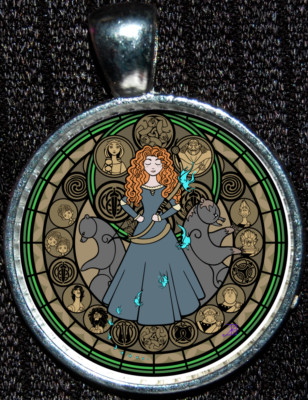 Merida Scottish Princess WDW Disneyland Silver Jewelry Pendant Necklace-image