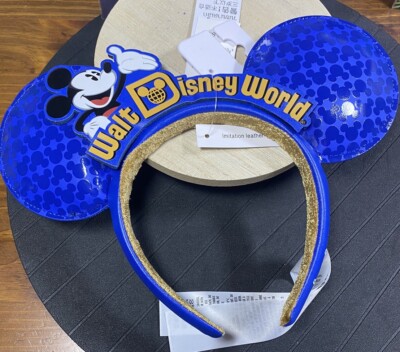 Disney Parks WDW Walt World Blue Making Magic Mickey Mouse Ears Headband-image