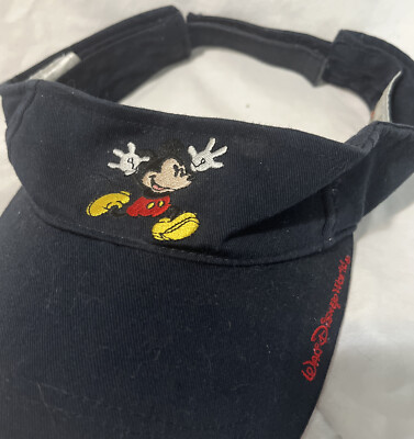Vintage Visor Youth Walt Disney World Mickey Mouse Hat Adjustable Navy-image