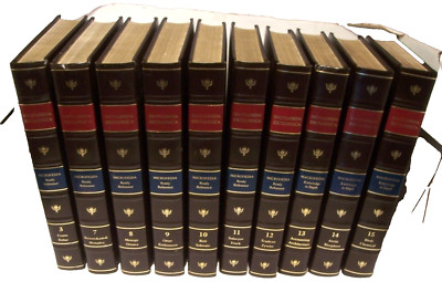 10 Encyclopedias Britannica MICROPEDIA 15th Edition Black Padded Leather 1992-image