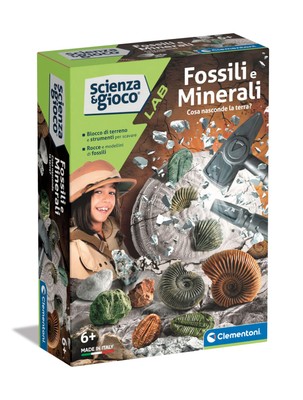 Clementoni - Scienza Lab Minerali Kit Fossils for Digging, Rocks, Science Game 6-image
