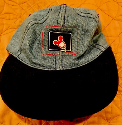 DISNEY INFORMATION SERVICES 1990’s VINTAGE DENIM RARE Cast Exclusive HAT-image