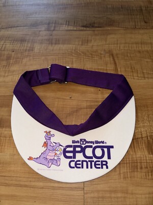 Vtg c1982 Walt Disney World  DISNEYLAND Purple Sun Visor Retro-image