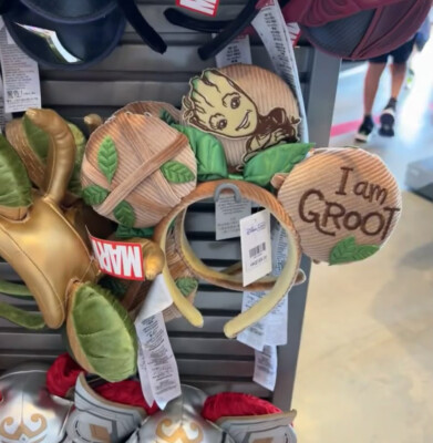 Disney Parks Marvel Guardians of The Galaxy I Am Groot Corduroy Ears Headband US-image