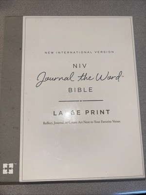 NIV Journal The Word Bible Large Print Open Box Joel Osteen Ministries-image
