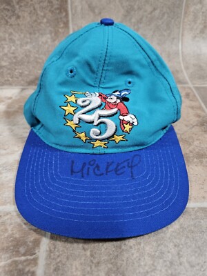 Vintage Youth Mickey Mouse 25th Anniversary Walt Disney World Hat Autographed-image