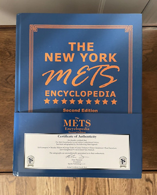 The New York Mets Encyclopedia Second Ed. Bjarkman 2003 COA Signed by 9 Players-image