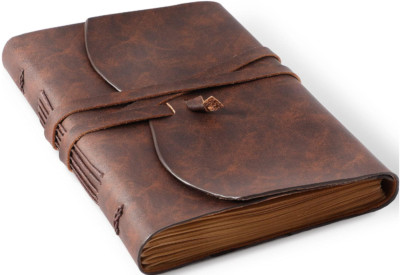 Leather Bound Journal for Men/Women, Rustic Vintage Handmade Large Writing Noteb-image