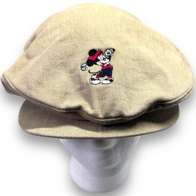 Walt Disney World Golf Hat Newsboy Cap Mickey Mouse Disney Pro Collection Adjust-image