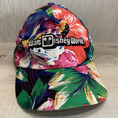 WALT DISNEY WORLD Hawaiian HAT Tropical Cap Vintage One Size Fits All-image