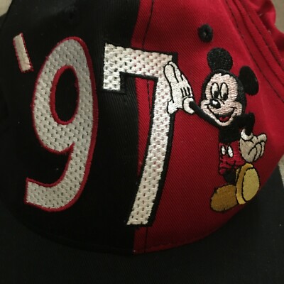 Mickey Mouse '97 Walt Disney World Baseball Hat Snapback Goofy's Hat Co-image