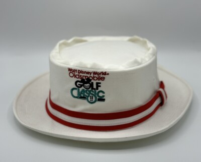 Vintage 80s Walt Disney World Oldsmobile Golf Classic White Top Hat Texace-image