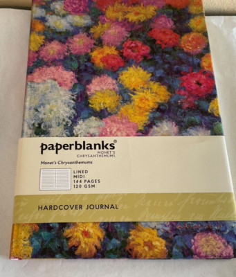 Paperblanks MONET’S CHRYSANTHEMUMS  7x5 Lined Midi Hard Cover Journal-image