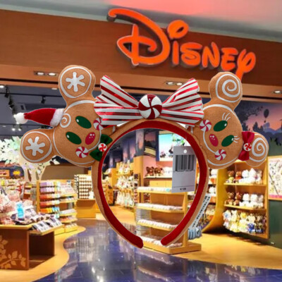 Disney*Parks Ears Minnie Ears Bow Christmas Gingerbread Exclusive Headband USA-image