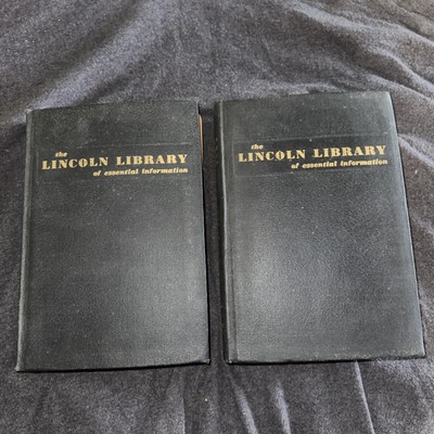The Lincoln Library of Essential Information Vintage 1957 Volume 1 & 2 Education-image