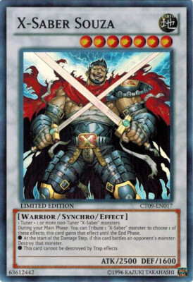 X-Saber Souza - CT09-EN017 - Super Rare - Limited Edition x3 - Lightly Played-image