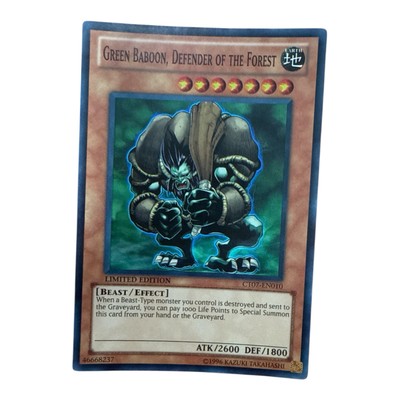 Yu-Gi-Oh! Green Baboon, Defender of the Forest CT07-EN010 Limited Super NM Holo-image