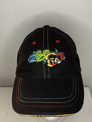 Vintage Walt Disney World Baseball Hat Embroidered Black Adult 2002 Orlando-image