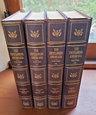 The Encyclopedia Americana Annual 1954  Lot of 4 Volumes 26-29 Vintage Books-image