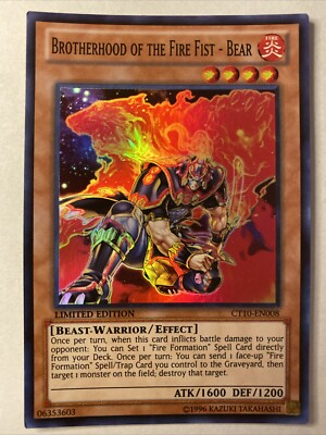 Yu-Gi-Oh! Brotherhood of the Fire Fist - Bear CT10-EN008 Super Limited LP-image
