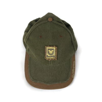 WALT DISNEY WORLD Mens Green Gold Emblem Hat Size One Size Mickey Disneyland-image