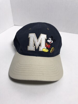 Vintage M For Mickey Mouse Walt Disney World Cap Hat Adult Adjustable-image